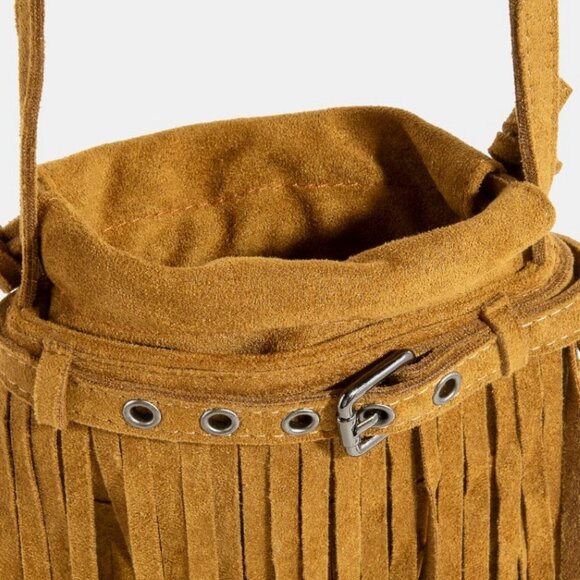 Fame Long Fringe Bucket Shoulder Bag - Picture 4 of 8